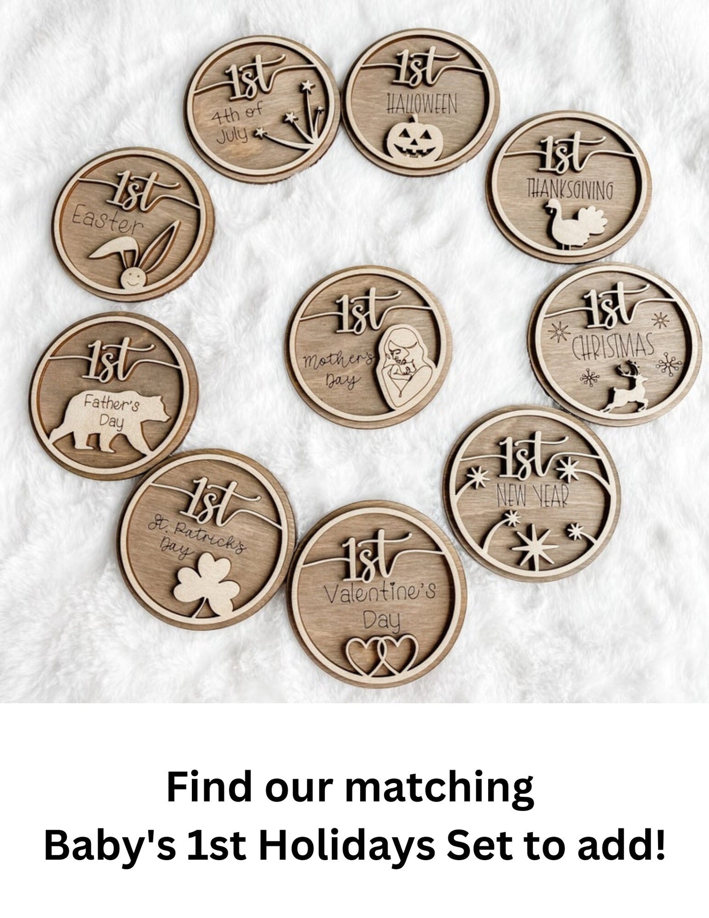 Baby Monthly Milestone, Woodland Animal Baby Decor, 3D Wooden Baby Disc, Milestone Marker, Baby Photo Prop, Hello World Birth Announcement