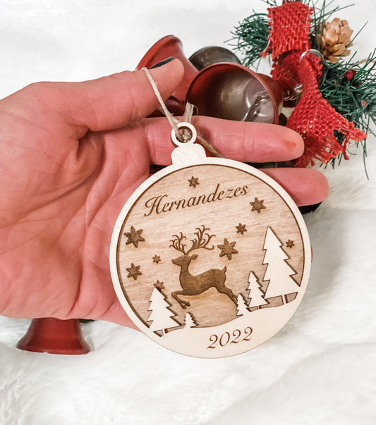 Personalized Wooden Christmas Ornament
