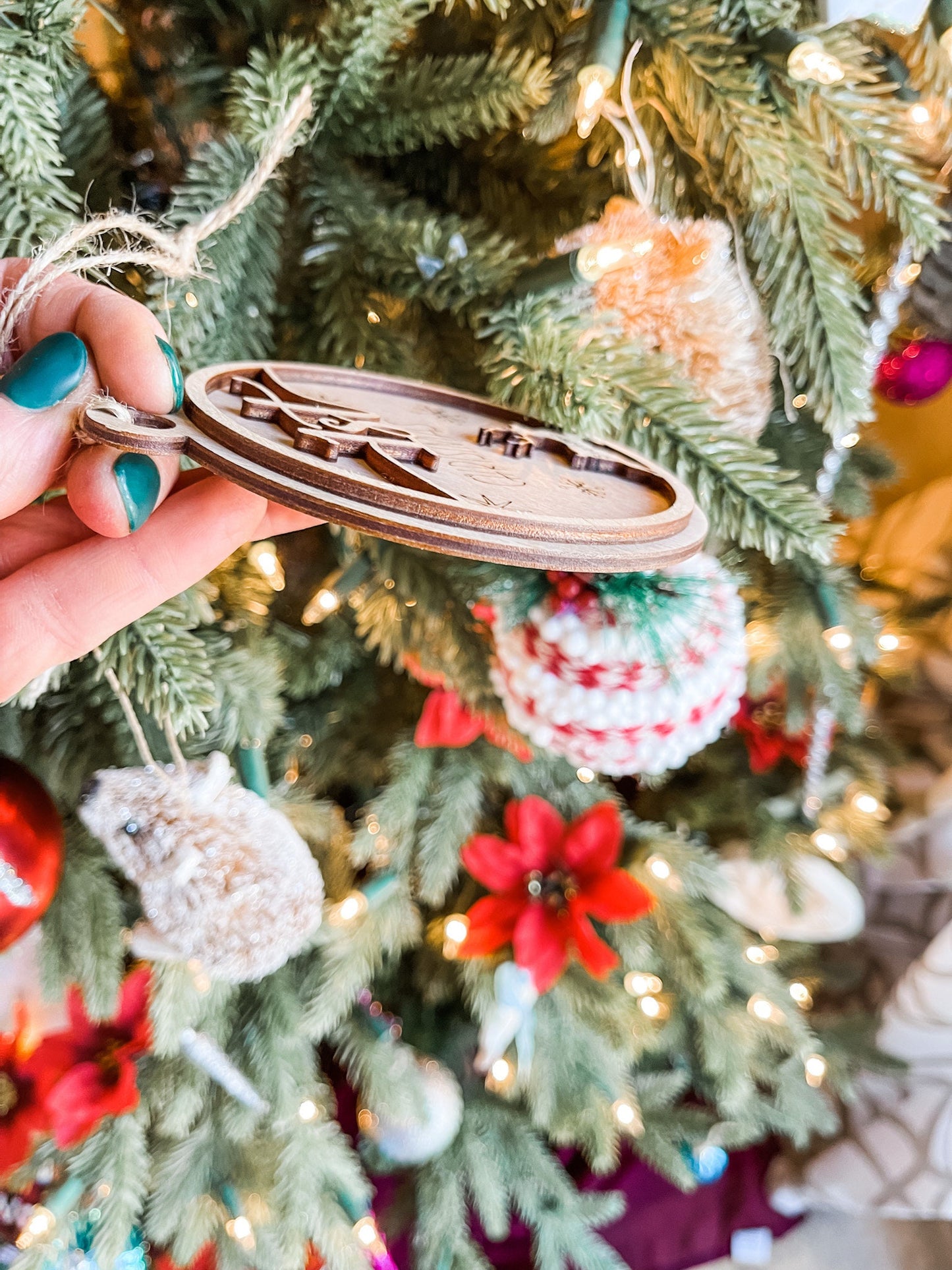 First Christmas Wooden Personalized Baby Ornament
