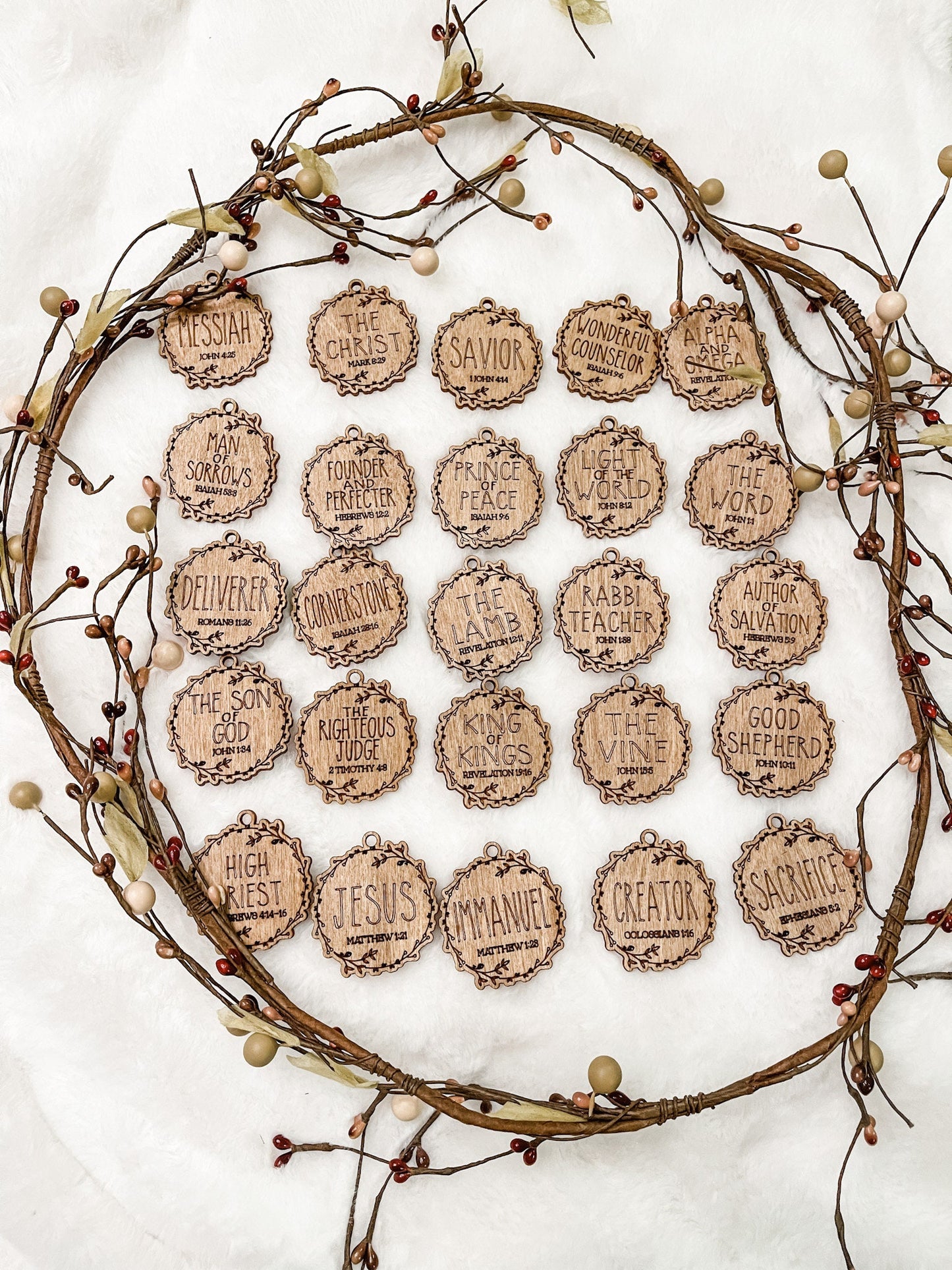 25 Names of Jesus Ornaments