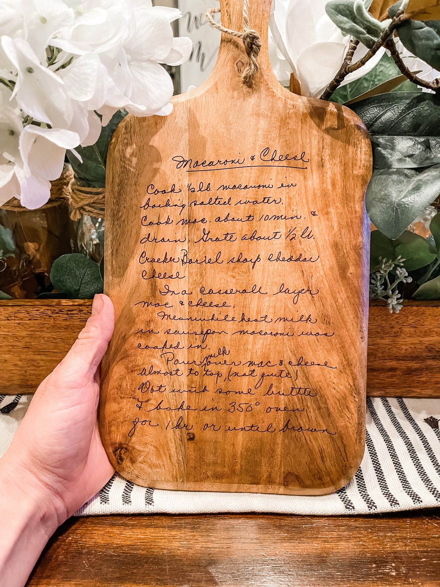 Personalized Cutting Board Recipe Keepsake