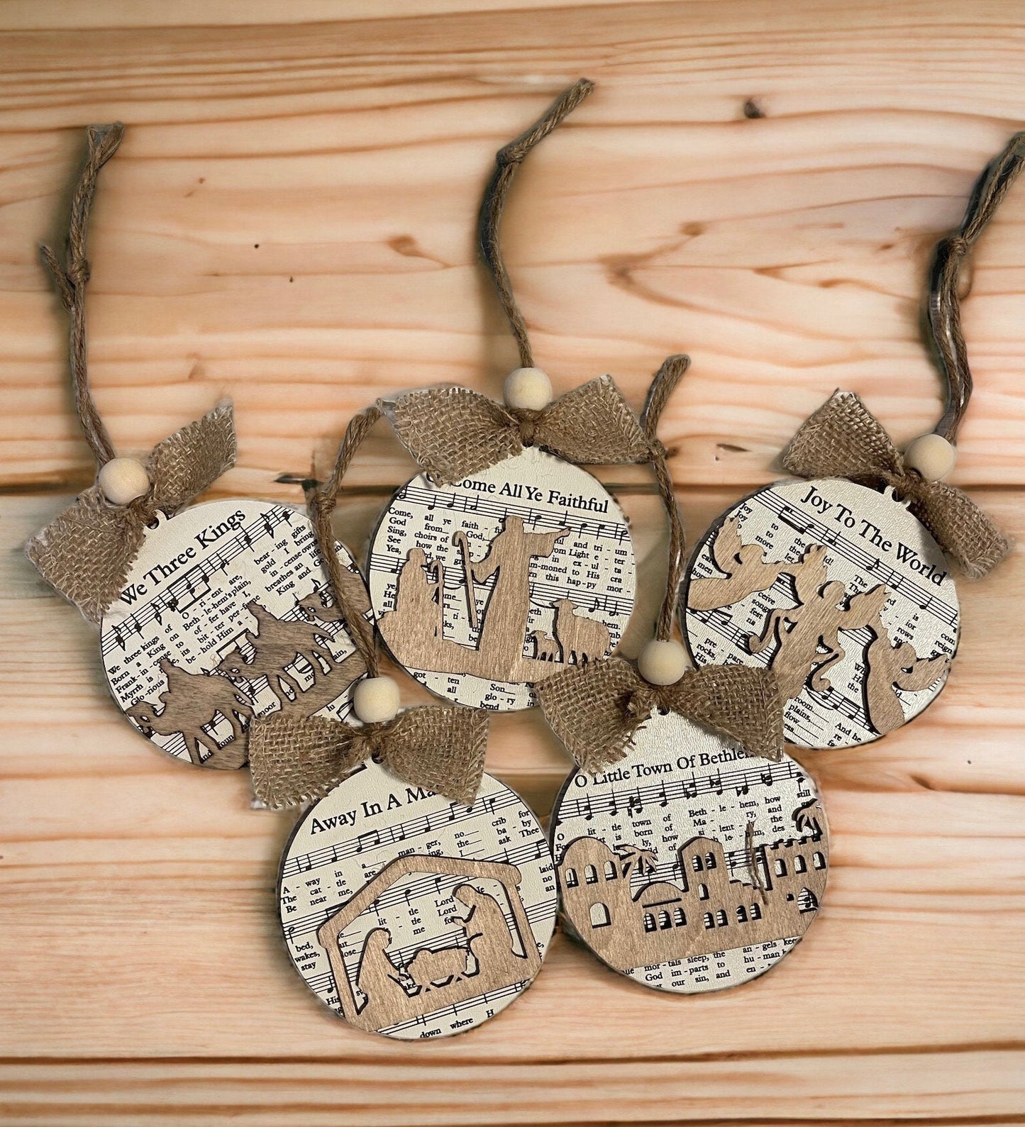 Music Sheet Christmas Ornaments