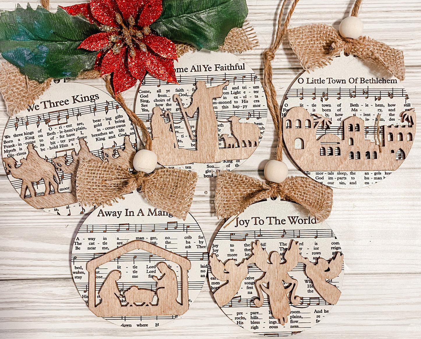 Music Sheet Christmas Ornaments