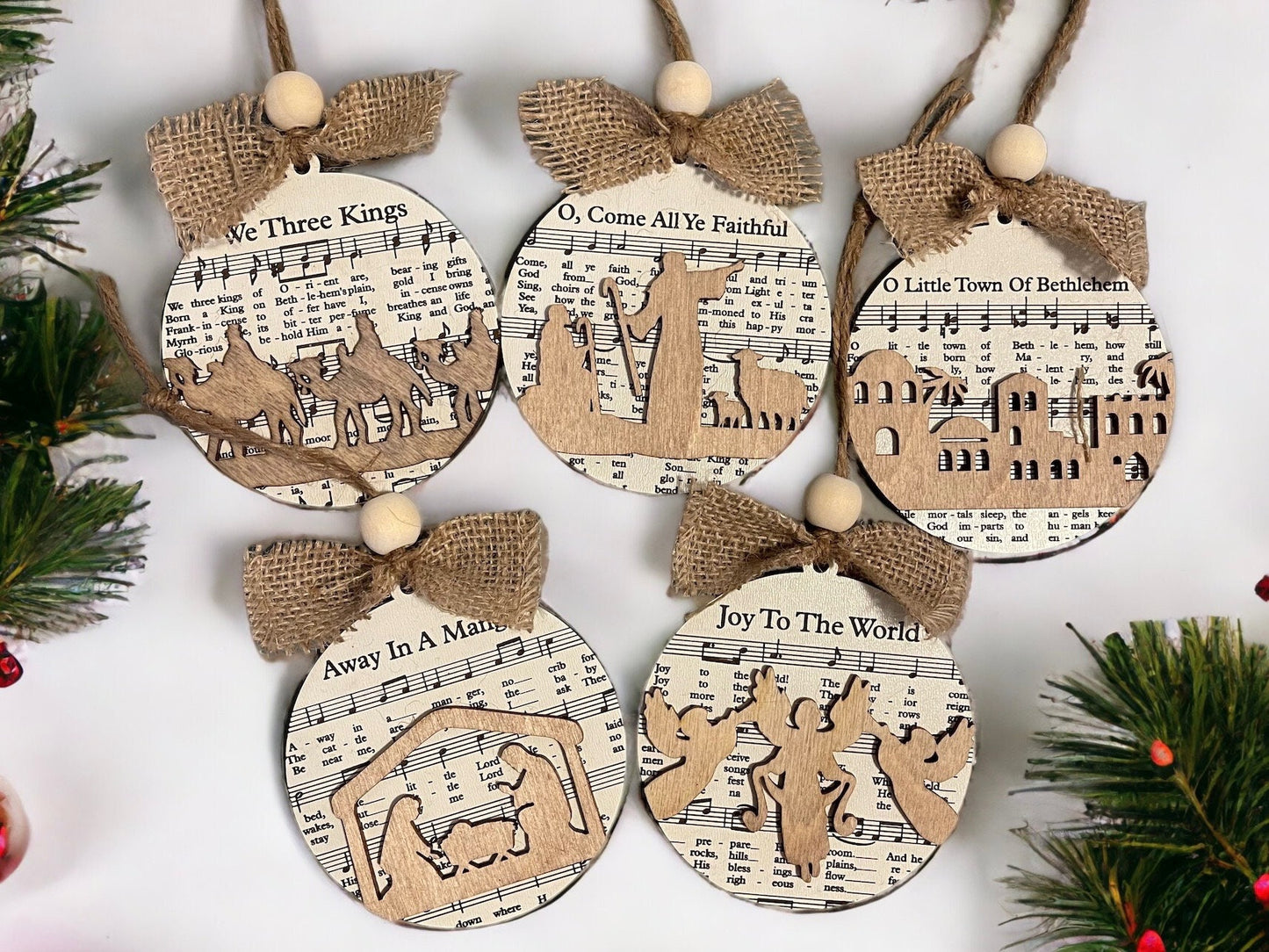 Music Sheet Christmas Ornaments