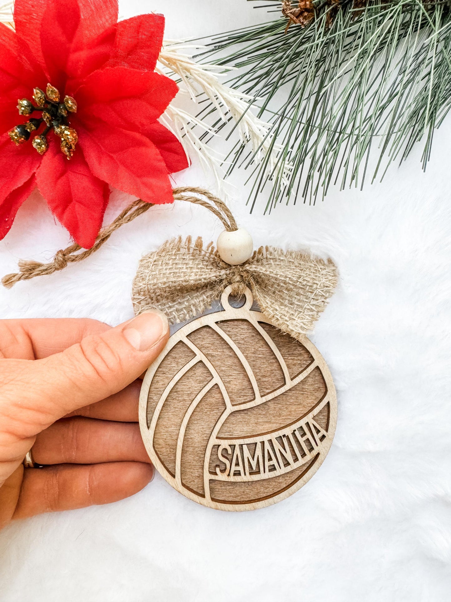 Personalized Wooden Sports Ornament