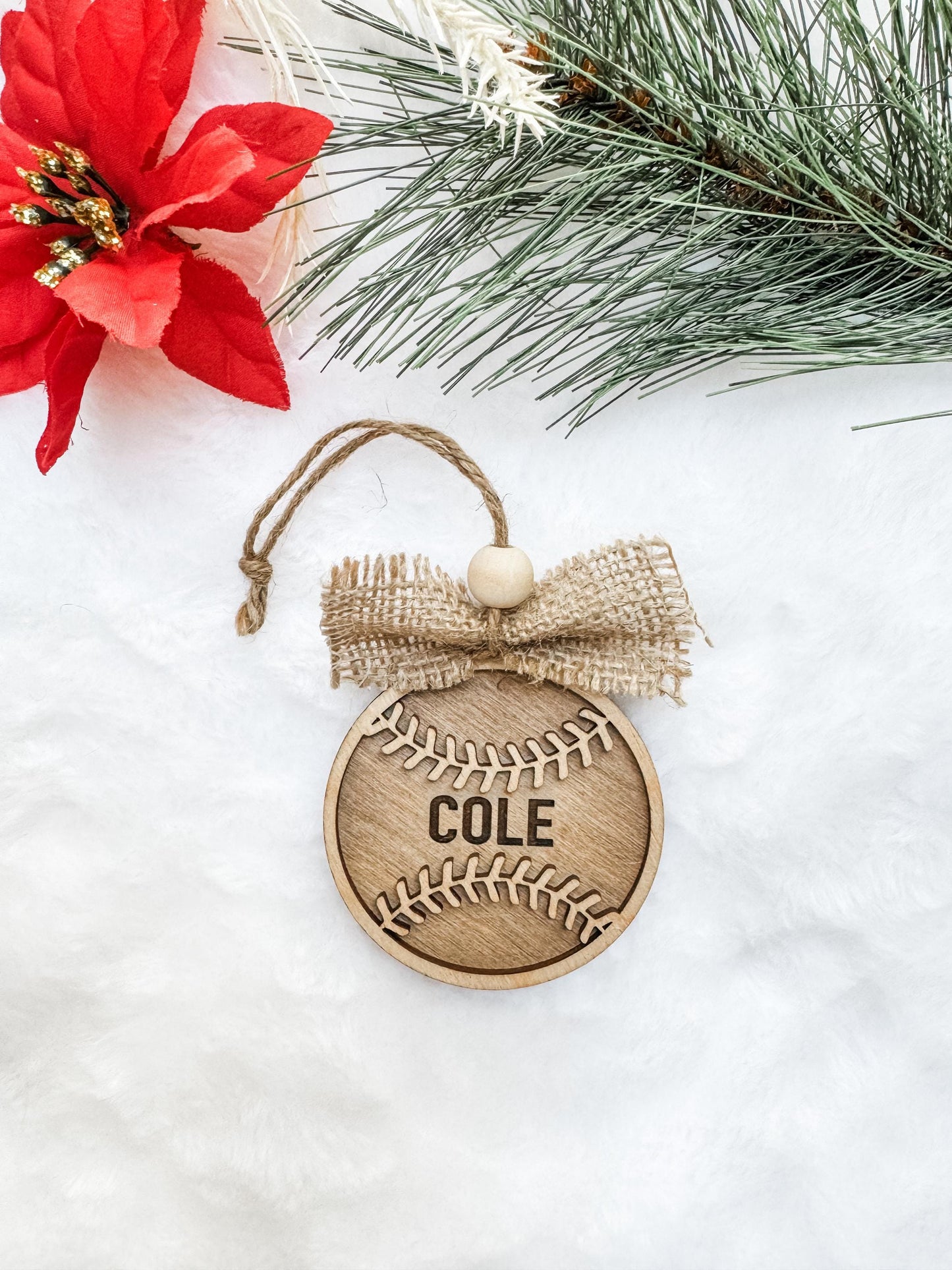 Personalized Wooden Sports Ornament