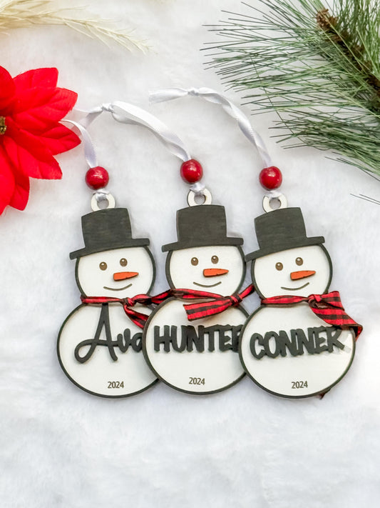 Snowman Family Ornaments
