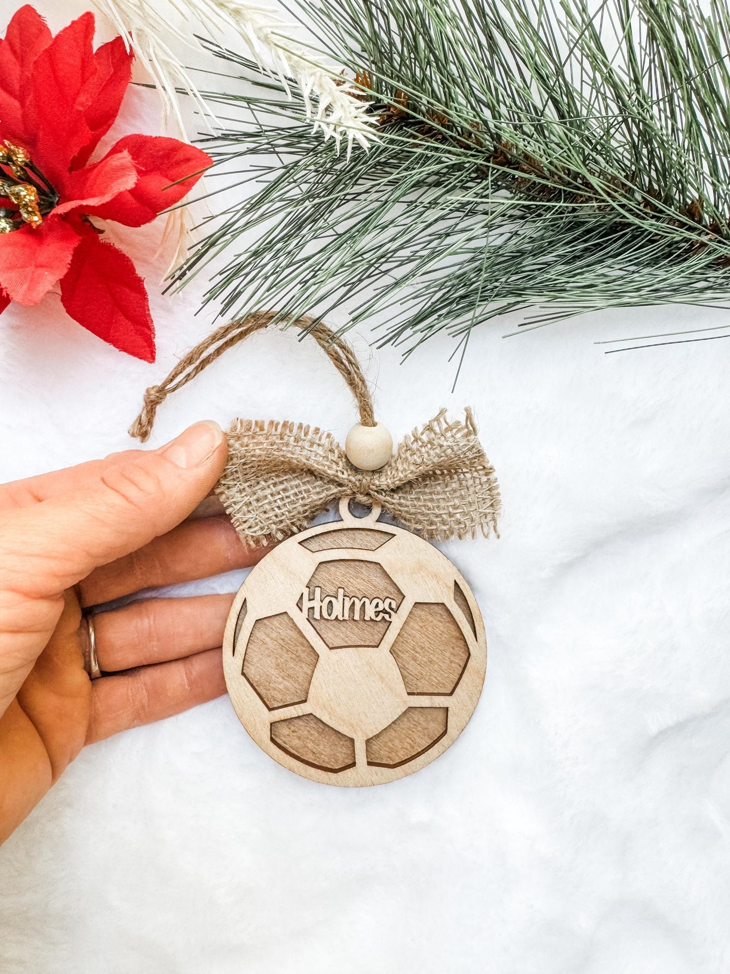 Personalized Wooden Sports Ornament